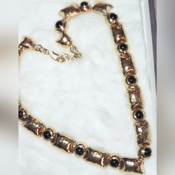 Monet Gold & Black Necklace - Picture 11 of 15